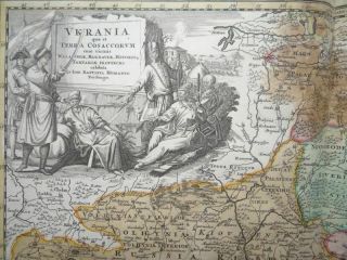 Ukraine Russia Mare Nigrum Moldova - J.  B.  Homann - colored copper map - 1712 3