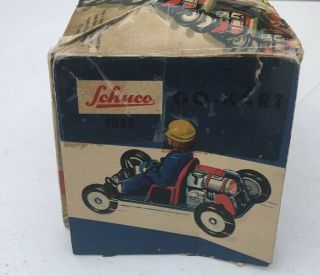Vintage Schuco Go - Kart Red Micro Racer Tin Toy W/Original Key & Box Wow EX, 10