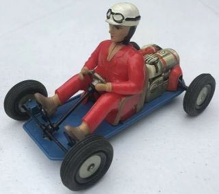 Vintage Schuco Go - Kart Red Micro Racer Tin Toy W/Original Key & Box Wow EX, 2