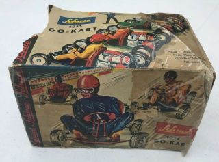 Vintage Schuco Go - Kart Red Micro Racer Tin Toy W/Original Key & Box Wow EX, 7