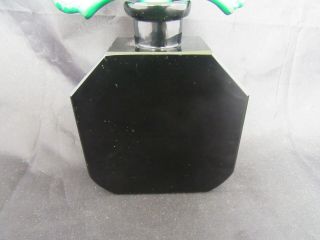Antique Black & Green Malachite Perfume Bottle,  Ingrid (?) 8