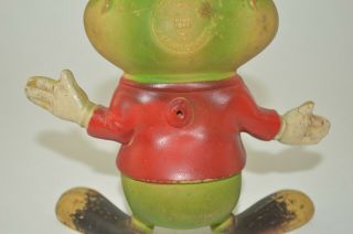 RARE VTG 1948 ED MCCONNELL REMPEL FROGGY THE GREMLIN RUBBER FROG SQUEAKY TOY 10