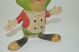 RARE VTG 1948 ED MCCONNELL REMPEL FROGGY THE GREMLIN RUBBER FROG SQUEAKY TOY 6