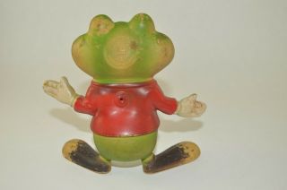 RARE VTG 1948 ED MCCONNELL REMPEL FROGGY THE GREMLIN RUBBER FROG SQUEAKY TOY 8