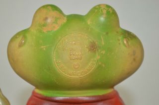 RARE VTG 1948 ED MCCONNELL REMPEL FROGGY THE GREMLIN RUBBER FROG SQUEAKY TOY 9