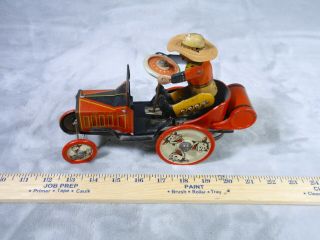 Marx Cowboy Whoopee Car Wind Up Toy Tin Lithograph Made 1930 