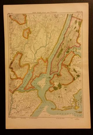 1910 (c. ) Map Of York City & Vicinity