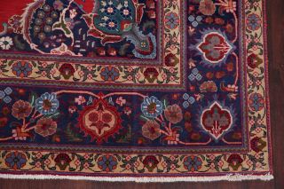 Vintage Geometric SCARLET Persian Oriental Area Rug Hand - Knotted Oriental 8x11 6