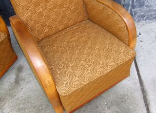 Art Deco Armchairs,  Club Chairs,  Cocktail Chairs.  1920s Vintage Antique. 7