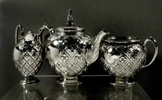 English Sterling Tea Set 1901 Barnards - Abercrombie
