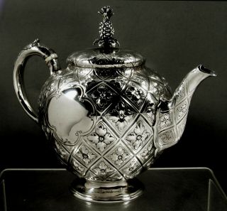 English Sterling Tea Set 1901 Barnards - Abercrombie 2