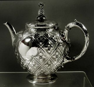 English Sterling Tea Set 1901 Barnards - Abercrombie 4