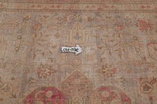 Antique MUTED Persian Oriental Handmade 9x13 FADED Wool Distressed Over - Dyed Rug 7