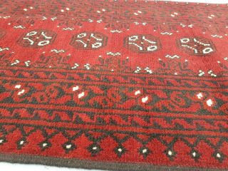 5 ' 7 x 2 ' Red Vintage Hand Knotted Afghan Tribal Aqcha Wool Runner Rug Carpet 864 6