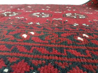 5 ' 7 x 2 ' Red Vintage Hand Knotted Afghan Tribal Aqcha Wool Runner Rug Carpet 864 7