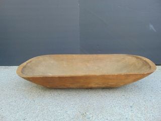 Antique Trencher - Hand Carved Wooden Rectangular Bowl - Treenware