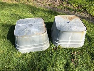 Vintage Wheeling Galvanized Metal Wash Tubs 62 - DT - Western NY 3