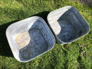 Vintage Wheeling Galvanized Metal Wash Tubs 62 - DT - Western NY 6