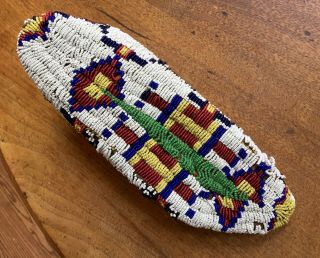 Single Sioux Sole - Beaded Moccasin,  Ca.  1880