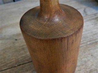 AAFA Early Antique Primitive Large Wood Mortar & Pestle Pantry Apothecary 9