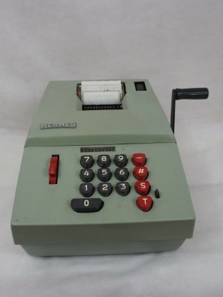 Hermes Precisa 109 - 10 Vtg/antique Adding Machine (please Read Dis