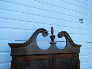 Tall Ball and Claw Feet Serpentine Front Mahogany Secretary Desk by Maddox 9669 4