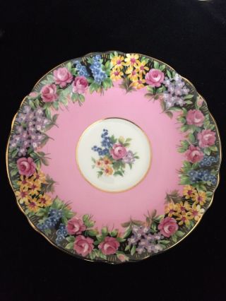 RARE VINTAGE PARAGON TEA CUP & SAUCER OLD ENGLISH GARDEN ROSE IN PINK 7