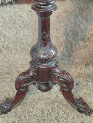 Victorian rosewood duet music stand rococo baroque influence beautifully carved 5