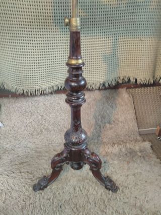 Victorian rosewood duet music stand rococo baroque influence beautifully carved 6