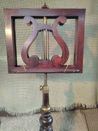 Victorian rosewood duet music stand rococo baroque influence beautifully carved 7