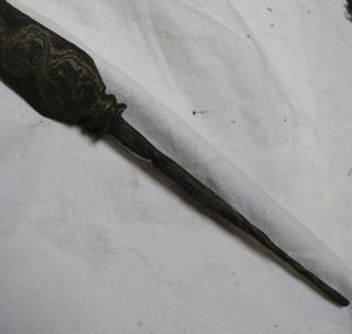 3 luk Pamor Tombak - spear head Keris amulet arrow point magic weapon Indonesia 9