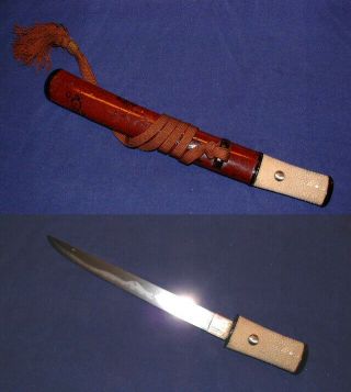 Sa764 Japanese Samurai Sword: Mumei Tanto In Koshirae