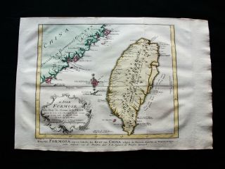 1747 Bellin & Schley - Rare Map Of Asia,  Taiwan,  Formosa,  Taipei,  China,  Penghu