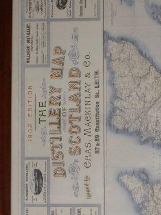Scotch Whisky 1902 Distillery Map