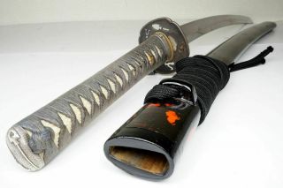 Authentic Antique Japanese Katana Sword Samurai Nihonto,  86.  7cm Strudy&strong