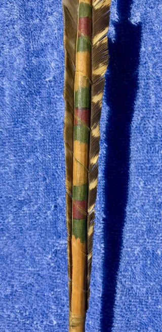 NATIVE AMERICAN PLAINS INDIAN 1800’s ARROW - WILD WEST SHOW - STONE - POINT - FEATHERS 8