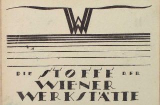 Antique 1914 Weiner Werkstatte Secessionist Fabric Cloth Advertisement Handbill 3