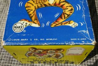 1966 MARX JAPAN MECHANICAL WALKING TIGER WIND - UP TOY - - 12