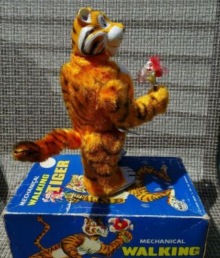 1966 MARX JAPAN MECHANICAL WALKING TIGER WIND - UP TOY - - 7