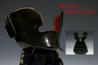 Japan Antique Edo Menpo Iron Yoroi Kabuto Mask Armor Tsuba Koshirae Katana Busho