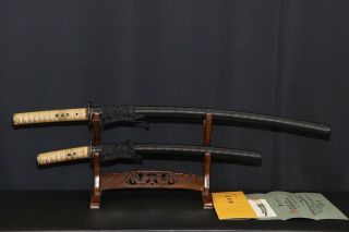 (im - 60) Large Small Koshirae Set With Nbthk Judgment Paper Edo