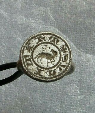 Medieval Knight ' s Templar Era Silver Ring 