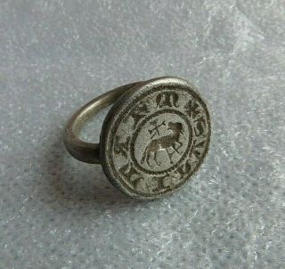 Medieval Knight ' s Templar Era Silver Ring 