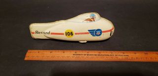 Rare Vintage Tin Friction Nsu Delhin Streamliner Motorcycle Made By Arnold Made