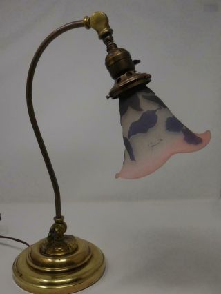 Emile Galle Cameo Art Glass Shade Lamp - Circa 1890/1910