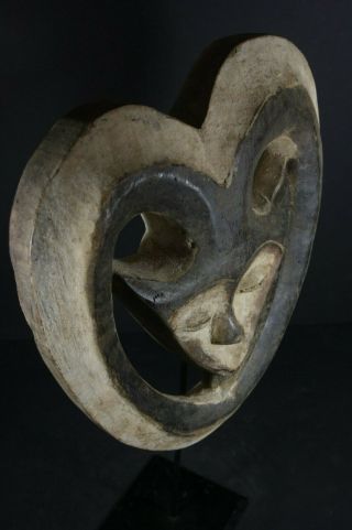 African EKUK hart mask - KWELE - Gabon,  TRIBAL ART,  AFRICAN ART 7