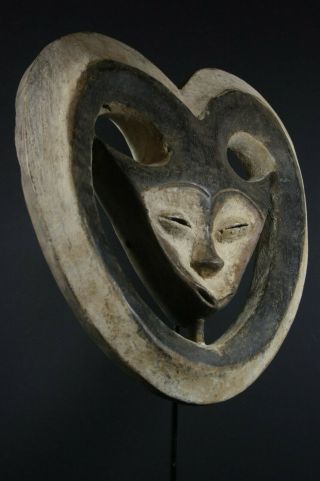 African EKUK hart mask - KWELE - Gabon,  TRIBAL ART,  AFRICAN ART 8