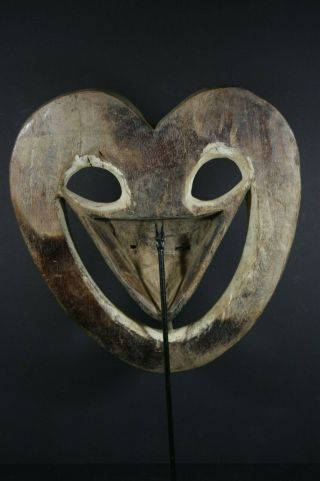 African EKUK hart mask - KWELE - Gabon,  TRIBAL ART,  AFRICAN ART 9