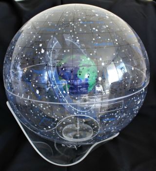 Rare Starship Earth Ii Celestial Globe Spherical Concepts Artline 1986 With Base