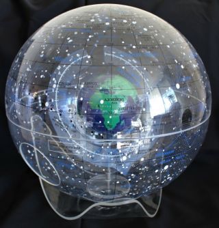 Rare STARSHIP EARTH II Celestial Globe Spherical Concepts Artline 1986 with Base 3